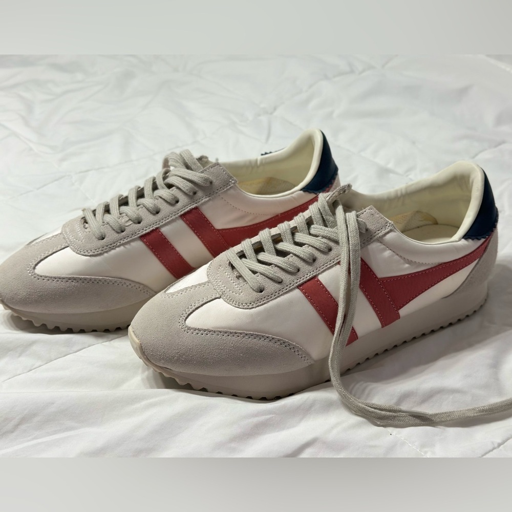 Gola White and Red Athletic Shoes